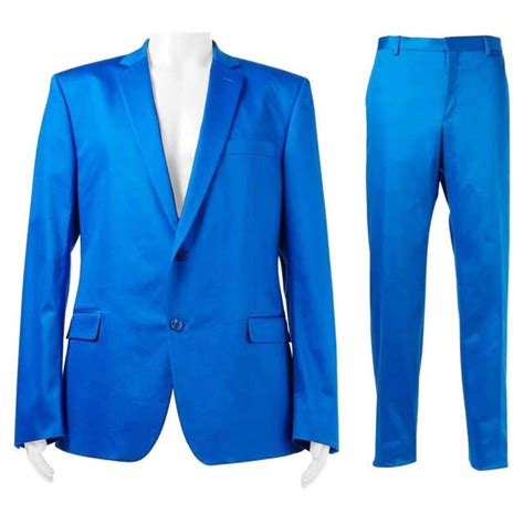 versace collection suit david lawrence avi blue|Versace ladies suits.